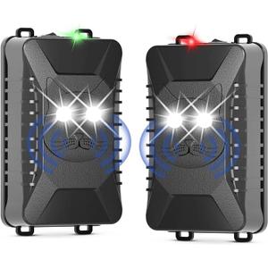 Tirgo 2PCS Car Rodent Repeller Under Hood, Ultrasonic Plug-in Mouse Repellent with Strobe Light, Battery Powered Keep Mice Out of Cars Engines, Indoor, Outdoor, Garage, Hoom (Cat)