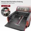 oEdRo Soft Roll Up Truck Bed Tonneau Cover Compatible with 2016-2023 Toyota Tacoma (Excl. Trail), 5ft Bed with Track Rail System