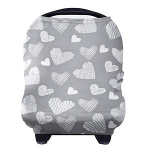 Yoofoss Nursing Cover Breastfeeding Scarf - Baby Car Seat Covers, Infant Stroller Cover, Strechy Carseat Canopy for Boys and Girls (Gray)