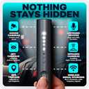 Hidden Camera Detectors Mini Security Device for Audio Video Wireless Threats, Hotel Safety, Home Privacy and GPS Tracker Detection, Pen RF Spy Cam Voice Recorder Bug Finder for Travelers