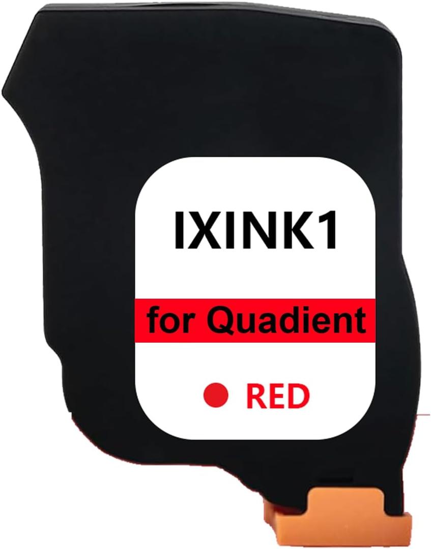 IXINK1 Ink Cartridge Compatible for Quadient IXINK1 Fluorescent Red Ink Cartridge Work for IX-1 Series Postage Meters Fluorescent Red Postage Meter Ink 1 Pack