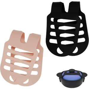 2Pcs Black & Pink Universal Pot Lid Securing Straps, Pot Lid Accessories and Tools, Pots Lids Holders, Heat-Resistant and Spill-Proof Design, Shipping Accessories, Not Easily Damaged