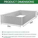 3pcs Galvanized Raised Garden Bed Outdoor, Above Ground Garden Bed for Vegetable, Metal Raised Beds for Flower, Steel Raised Beds for Gardening - 4x2ft