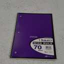 Top Flight Standards 1-Subject Notebook, 70 Sheets, Perforated, Wide Rule, Color May Vary (31306)