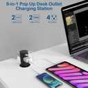 Jgstkcity 2.5 inch Hole Pop up Outlet for Countertop,20W USB C,4 USB Ports,4 Outlets 15Amp Receptacle Flush Mount,Space Saver Recessed Outlet,1875W,ETL Listed,2 PCS (Black, 20W USB)