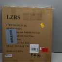 LZRS 3-Panel Freestanding Foldable Wooden Dog Gate Solid Wood & Steel Wire Chew-Resistant Indoor Safety Pet Fence for Doorways & Stairs, Ideal for Small to Medium Dogs & Puppies, Black