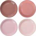 AimFun 24Pcs Dusty Pink Paper Plates Gradient Pink Party Plate 9 Inch Disposable Round Dinner Plates for Birthday Wedding Baby Bridal Shower Party Supplies Tableware Decor