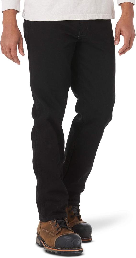 Rustler Mens Classic Regular Fit Jean (34W x 30L, Coal Black)