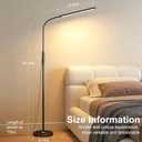 Bright LED Eye-Protecting Reading Floor Lamps Touch and Remote Dimming 3000-6000k, Tattoo Craft Drawing Makeup Adjustable Gooseneck Standing Light,Living Room Chair Sofa Bedroom Office