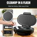 FineMade Double Mini Grill Maker, Breakfast Sandwich Maker, Burger Press Patty Maker, Panini Press Grill, Small Electric Grill, Ideal for Making Breakfast, Lunch and Snacks