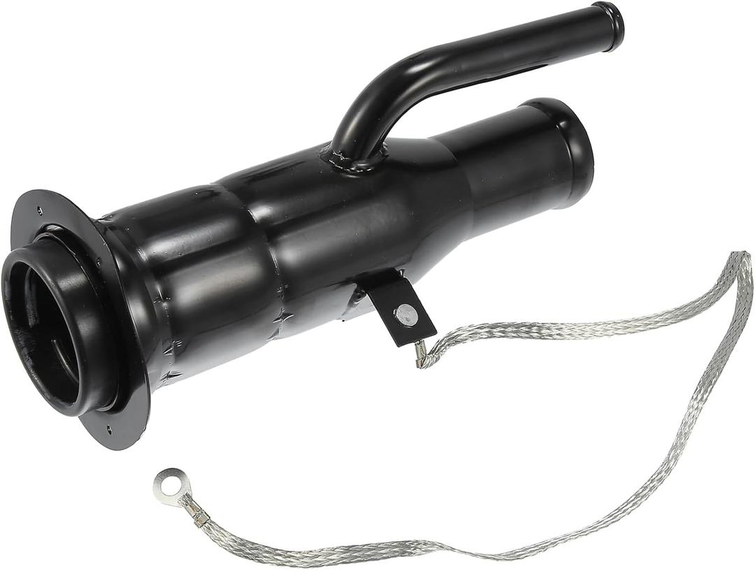 Motoforti Rear Fuel Tank Filler Neck, Fuel Filler Neck Assembly, for Jeep Wrangler 1997-2000, Metal, 5017816AA, Black