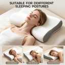 Polovo Cervical Neck Pillow - Ergonomic Side Sleeper Pillow for Neck Pain Relief, Contour Memory Foam Pillows for Deep Sleep, Orthopedic Cooling Pillow Bed Pillow for Side Back Stomach Sleepers