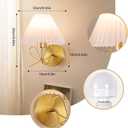 ADISUN Modern Wall Sconce Set of Two, Battery Operated Wall Sconce Remote Control Dimmable Wall Lamp Wireless Sconces for Living Room Bathroom Dining Room Corridor Staircase