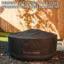 Solo Stove Surround Shelter Small | Protective Cover for Fire Pit Surround Table, Weather-Resistant, Solution Dyed Acrylic/ PVC Backing/ Aluminum Support Stays, Dims (HxDia): 20.8 x 42.5 in, Black