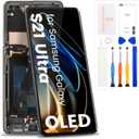 OLED for Samsung Galaxy S21 Ultra 5G Screen Replacement for Galaxy S21 Ultra LCD Display SM-G998U SM-G998U1 Digitizer Touch Screen Assembly with Frame (Black)