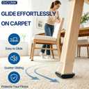 28 Pcs Chair Leg Floor Protectors for Carpet Square Clear