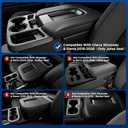 Center Console Hanging Organizer Tray for Chevy Silverado/Sierra 1500(2019-2026) & Silverado/Sierra 2500HD 3500HD(2020-2026) Accessories(Split-Bench Folding Seat Only) Black