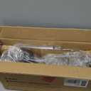 Corner Shower Caddy Tension Pole: Adjustable Rustproof 4-Tier Inside Bathroom Organizer - 47-121 inch Quick Installation Bathtub Shelves for Shampoo Storage - Rod Floor Standing Bath Rack (Silver)