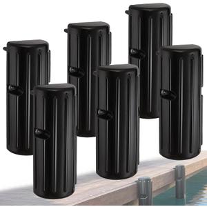 OCEANBROAD Boat Bumpers for Docking, Boat Dock Bumpers for Edge & Side, Marine Fender Guard with Stainless Steel Hardware, UV-Resistant PVC, Vertical Dock Protection for Straight Edge Installation