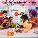 Pink Ghosts Halloween Table Runner Fall Kitchen Dining Runners Halloween Table Decorations for Indoor Outdoor Home Party Decor, 13 x 72 Inch