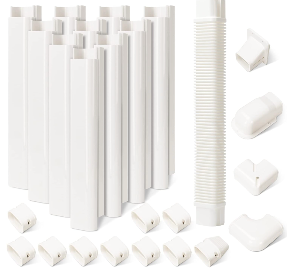 Easy to Install, Thick PVC Material, DIY Painting, Heat Resistance, with Screws, Decorative, Suitable for Most AC Line Set