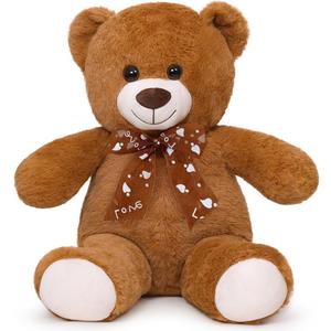 Teddy Bear Stuffed Animal 16'' Small Teddy Bear Plush Toy Gift for Valentine Christmas Birthday Dark Brown (15.7 inches)