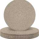 Round Placemats Set of 6, Cotton Rope Woven Table Mats, Hot Pads for Kitchen, Non Slip Heat Resistant Place Mats, 13 Inches Braided Placemat for Farmhouse Decor and Kitchen Table Decor (Brown)