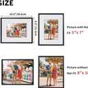 MEBRUDY 8x10 Picture Frame Set of 6, Display 5x7 Pictures With Mat or 8x10 Without Mat, Photo Frames for Tabletop or Wall, Black