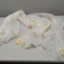 Lounsweer Wildflower Table Runner 10ft/ 29 Inch x 120 Inch White Embroidery Wildflower Spring Summer Tulle Lace Runner for Table Wedding Bridal Baby Shower Holiday Dining Decor DIY