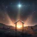 4 pcs Large Christmas Nativity Set 55.12 inch Tall Stand Ups Cardboard Cut Out Set Include Stable Sheep Cow Donkey Life Size Cardboard Cutout for Xmas Vacation Bible School Decor Supplies