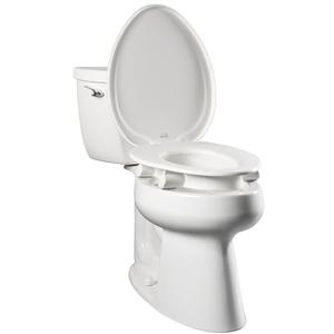 Bemis Assurance 3" Raised Toilet Seat for Seniors, Made in USA, Clean Shield Guard, Secure Hinges, Round, White