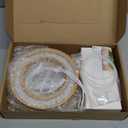 LORDEM 6.3" Bamboo Ceiling Grow Lamp for Indoor Plants, 216 LEDs Full Spectrum Halo Plant Light, Under Cabinet Grow Lights with 4/8/12H Auto Timer Switch Modes, 4 Dimmable Brightness Levels, Tri Head