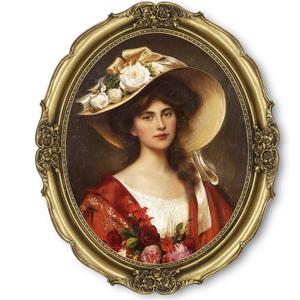 SIMON'S SHOP Vintage Picture Frames 11x14, Gold 11x14 Picture Frame for Wall, Antique Frames for 11 by 14 Photo, Oval Gallery Wall Frame