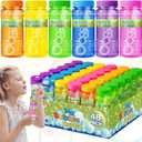 V-Opitos 24 Pack Bubble Bottles with Wands in 6 Colors, 4oz Bubbles Solution, Bubble Party Favors for Kids, Themed Birthday, School Classroom Prizes for Boys & Girls, Ideal Goodies Stuffers