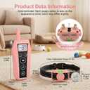 Mini Small Shock Collar for Small Dogs 5-30lbs, Ultra-Light & Thin 2000FT Dog Training Collar with Beep & Vibration & Safe Gentle Shock，IPX7 Waterproof,Pink