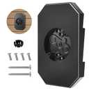 8141DBL Siding Mounting Plate,FreeCat Outdoor Light Mounting Block Fits 1/2" Lap Double Viny Siding,Built-in Electrical Box Easy Installation with All Hardware Included