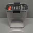 Rubbermaid Brilliance 16-Cup Airtight Food Storage Container with Lid Clear/Grey - optimal for pantry organization flour sugar and food storage (Set of 1)