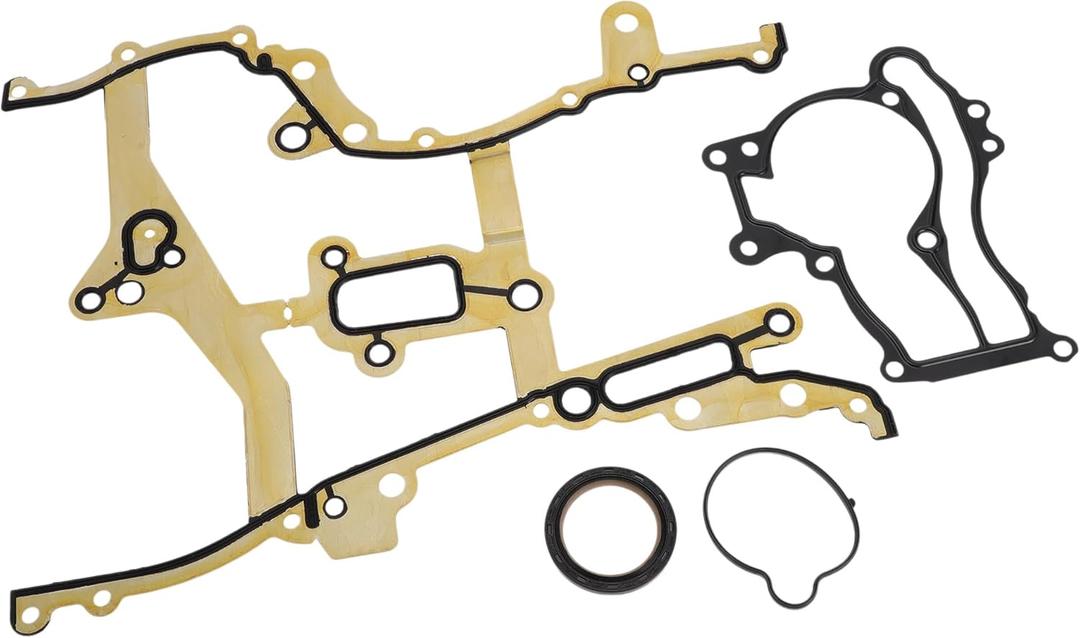 Engine Timing Cover Gasket Set TCS46156 for Chevrolet Cruze 2011-2015 Chain Case Cover Gasket Long-lasting Sealing Rubber, Metal 1 Set Yellow, Black