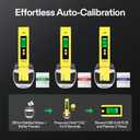 VIVOSUN Digital pH Meter, 0.01pH High Accuracy Pen Type pH Tester for Hydroponics, Household Drinking, Pool and Aquarium, Yellow, UL Certified