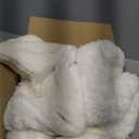 Sherpa Fleece Blanket Throw Size - Reversible Sherpa Fleece Throw Blanket - Super Soft Double Sided for Bed, Sofa, Couch - Thick, Warm, and Plush - Luxurious Bedding for Winter - Ivory, 50" x 60"