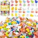 Barydat 800 Pcs Mini Resin Animals Figures Bulk Miniature Garden Accessories for Pranks Hide Party Gift Duck Tiny Resin for Crafts Micro Landscape Plant Pots(Classic)