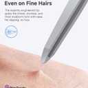 Premium Hand-Made Tweezers with Safe Rounded Tip & Comfort Spring for Pain-Free Plucking, Thick Stainless Steel for Precise Grip on Eyebrows & Facial Hair, Designed for Women and Men