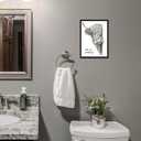 Funny Highland Cow Bathroom Wall Art, Humorous Are You Pooping Canvas Wall Decor Painting, Black and White Rustic Farmhouse Animal Prints Pictures for Restroom Bathroom 16x24 Inch Framed