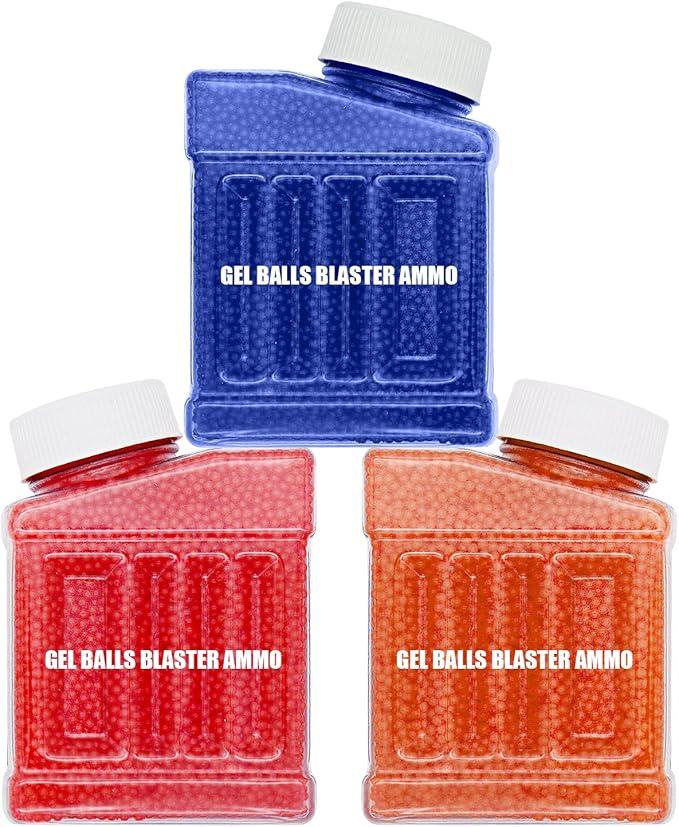 Gel Balls Blaster Ammo Refill (7-8 mm, 3 Pack, 90000 Pieces), Splat Orby Accessories Made of Non-Toxic Eco Friendly Compatible with Electric Gel Ball Blaster