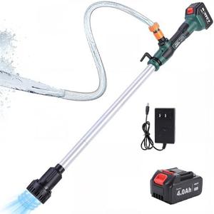 2026 Upgraded Cordless Stick Water Transfer Pump, Portable Electric Sump Pump with 4000mAh 21V Battery & Water Hose, Utility Water Removal Pump Kit for Pool Garden Pond RV Boat Draining