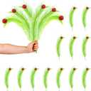 12Pcs 17inch Christmas Tree Topper Decorations Curly Stems Red Ball Ornaments Furry Lime Green Christmas Monster Tree Picks Accessory for Indoor Christmas Home Wreath Craft Supplies