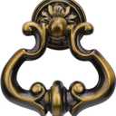 3 Pack 2 Inch Vintage Cabinet Pulls, Antique Brass, Zinc Alloy and Bronze, Ambidextrous, 2 Inches x 2 Inches