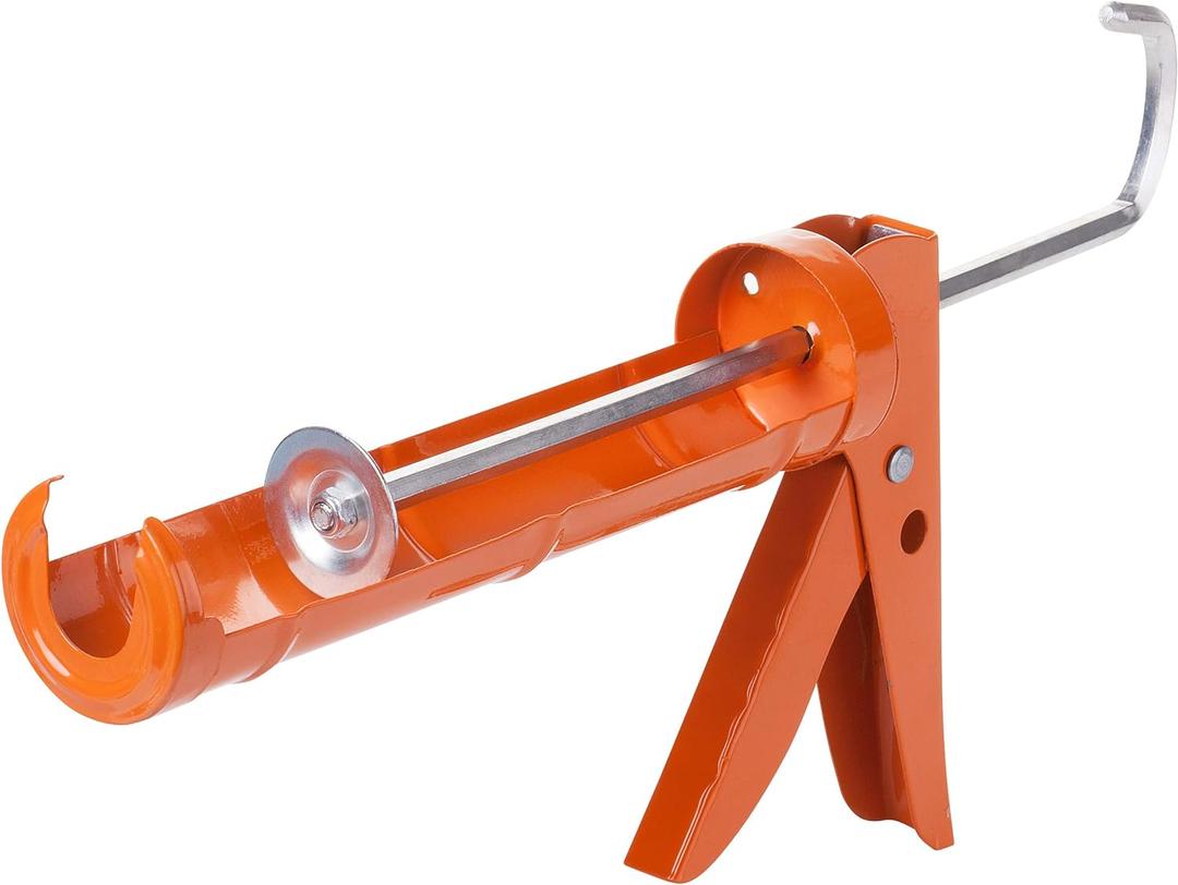 Bates- Caulking Silicone Gun, 10:1 Thrust Ratio, Hand Caulking Guns, No Drip (Orange)