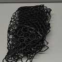Rubber Fishing Net Replacement Hook Resist Fishing Nets for Fly Fish Landing Net, Trout Nets,Rubber Mesh Bag 4 Size (Fit Hoop Dia.:15.7" - 17.7"/Depth:15.7"/CIRC:50", Black)