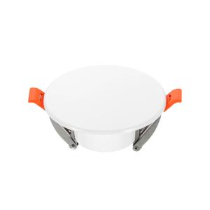 Awclub 7.3-Inch Spring Mount Ceiling Cover Plates, Recessed Light Trim Wall, Downlight Hole Cap Decorative Panel with Buckle Fit 5-6.9inch Round Hole Ceiling Openings, White 1 Pack